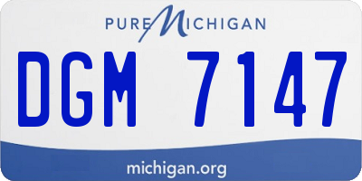 MI license plate DGM7147
