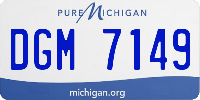 MI license plate DGM7149