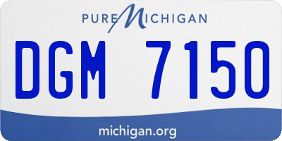 MI license plate DGM7150