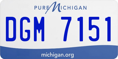 MI license plate DGM7151