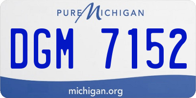 MI license plate DGM7152