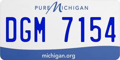 MI license plate DGM7154