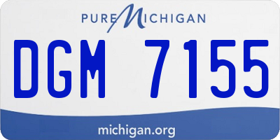 MI license plate DGM7155