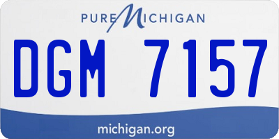MI license plate DGM7157