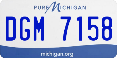 MI license plate DGM7158