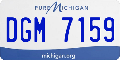 MI license plate DGM7159