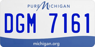 MI license plate DGM7161