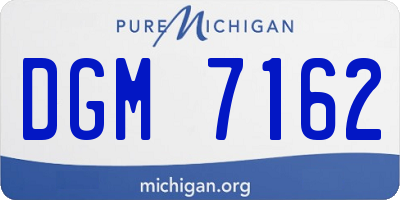 MI license plate DGM7162