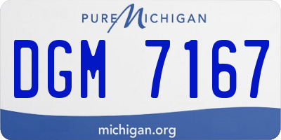 MI license plate DGM7167