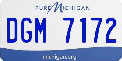 MI license plate DGM7172