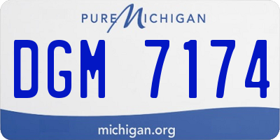 MI license plate DGM7174