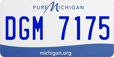 MI license plate DGM7175
