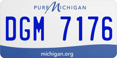 MI license plate DGM7176