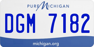 MI license plate DGM7182