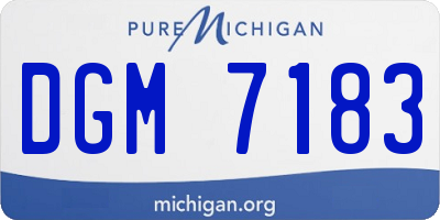 MI license plate DGM7183