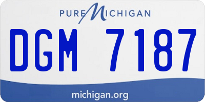MI license plate DGM7187