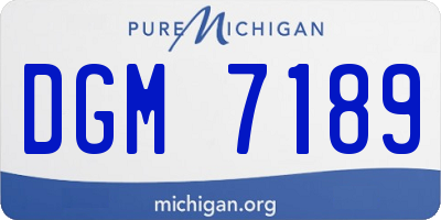 MI license plate DGM7189