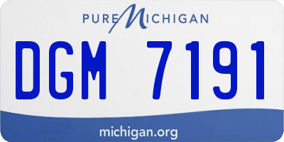 MI license plate DGM7191