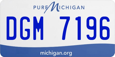 MI license plate DGM7196
