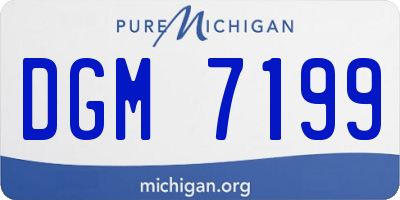 MI license plate DGM7199