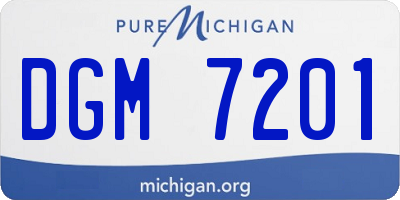 MI license plate DGM7201