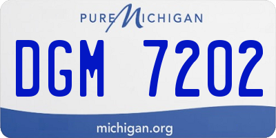 MI license plate DGM7202