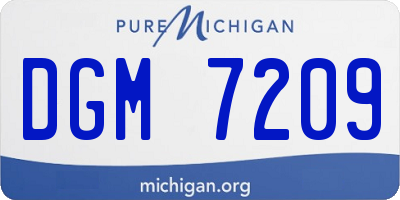 MI license plate DGM7209