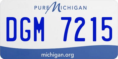 MI license plate DGM7215