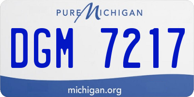 MI license plate DGM7217