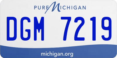 MI license plate DGM7219