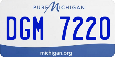 MI license plate DGM7220