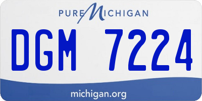 MI license plate DGM7224