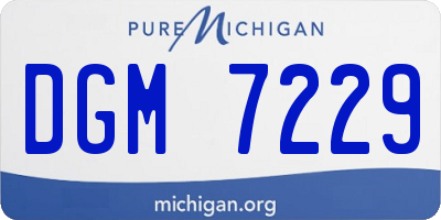 MI license plate DGM7229