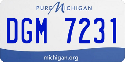 MI license plate DGM7231