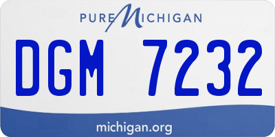 MI license plate DGM7232