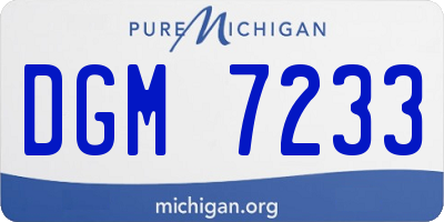 MI license plate DGM7233