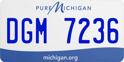 MI license plate DGM7236