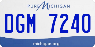 MI license plate DGM7240