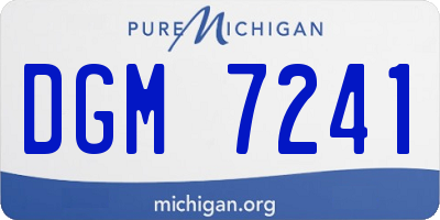 MI license plate DGM7241