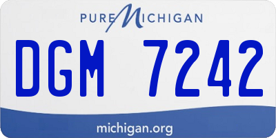 MI license plate DGM7242