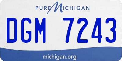 MI license plate DGM7243