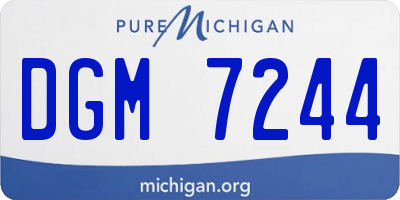 MI license plate DGM7244