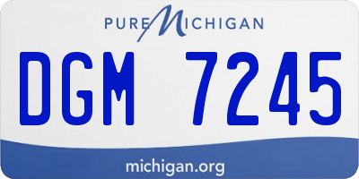 MI license plate DGM7245