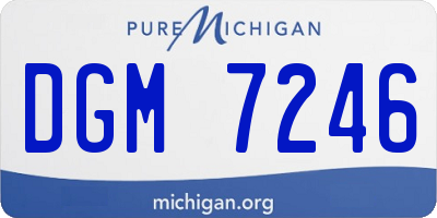 MI license plate DGM7246