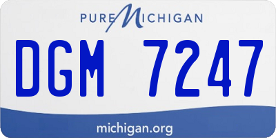 MI license plate DGM7247
