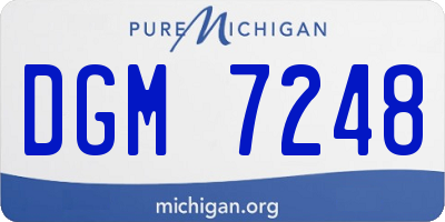 MI license plate DGM7248