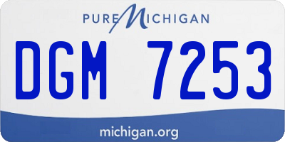 MI license plate DGM7253