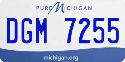MI license plate DGM7255