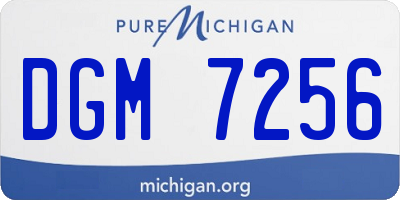MI license plate DGM7256
