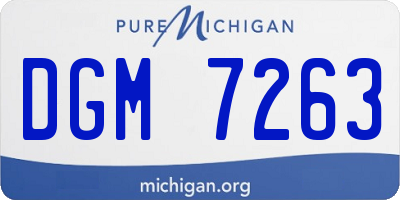 MI license plate DGM7263